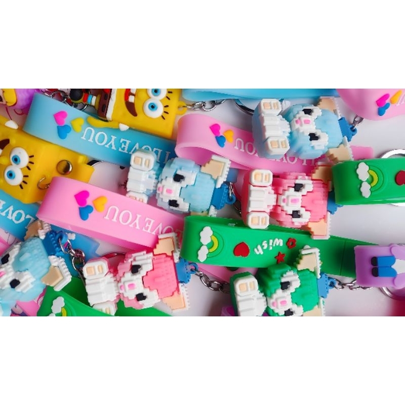 Vỉ 20 bộ móc khóa nhân vật anime hoạt hình mã số 816