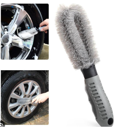 Bàn Chải Chổi Cọ Vành Ô Tô Xe Máy Cán Xám Lớn - Pallas Shop Chính Hãng
