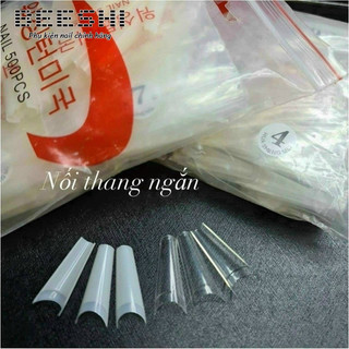 Móng nối phom thang, móng tip phom thang mẫu ngắn bịch 500 móng đủ size