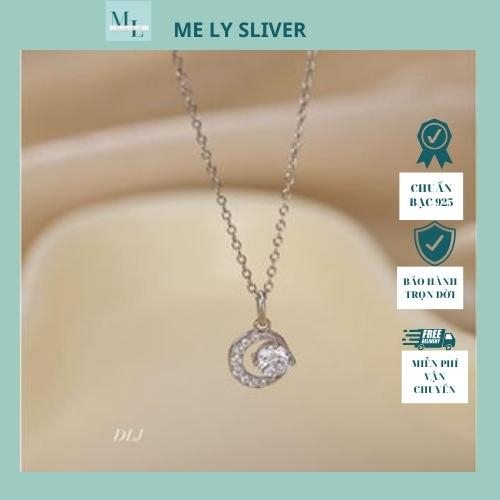 Dây chuyền bạc mặt ôm đá, mã 2111, Tiệm Bạc Mê Ly cam kết bạc chuẩn