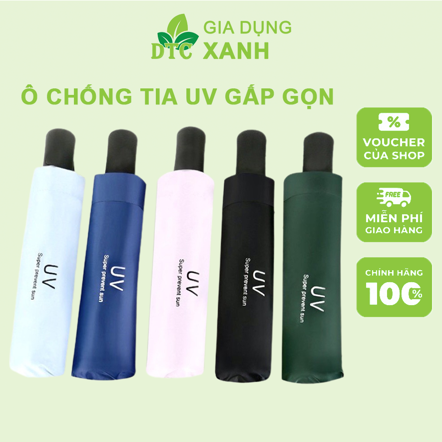 Ô gấp gọn phủ lớp chống tia UV, dù che nắng, che mưa ngoài trời cầm tay cao cấp , Dù Che Mưa Ngăn Nắng Ngăn Tia UV