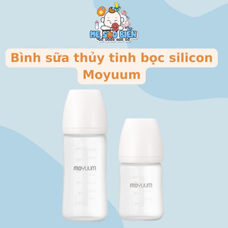 Bình sữa Moyuum thủy tinh bọc silicon 150ml/ 240ml