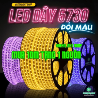 Đèn LED dây 5730 ba màu trang trí hắt sáng đồ nội thất, hắt trần,ghim rút điện đổi màu led dây,giá/1m chưa có nguồn 220V