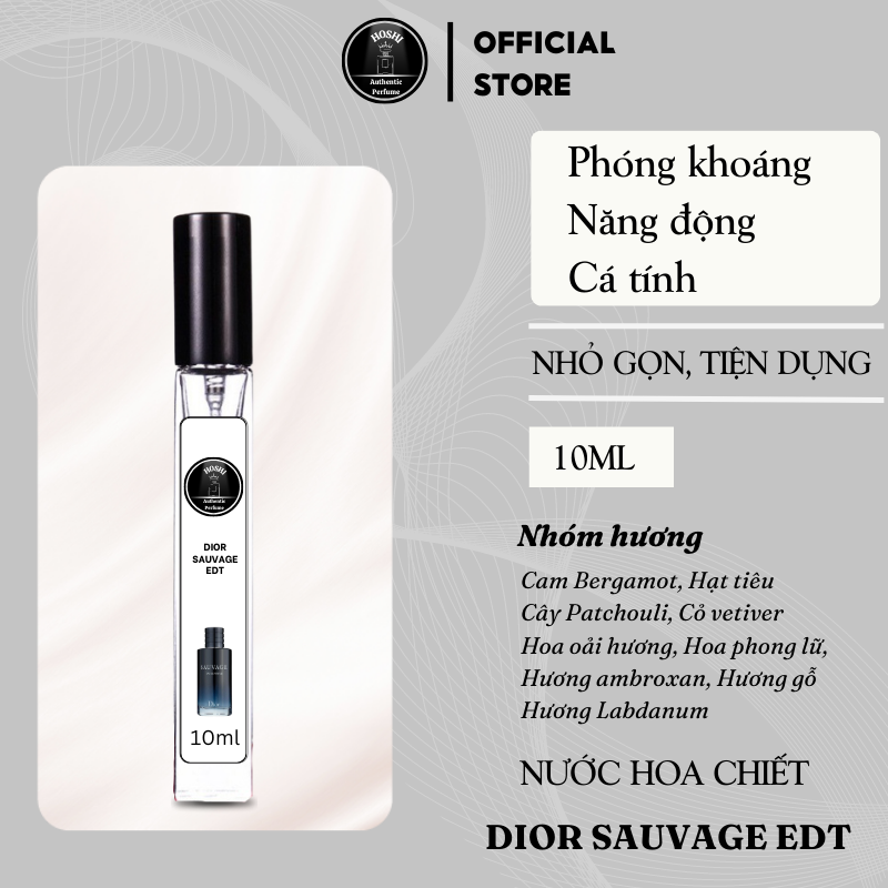 Nước hoa nam dior sauvage EDP 10ml hương dương xỉ phương Đông dầu thơm nam cao cấp lưu hương cực lâu