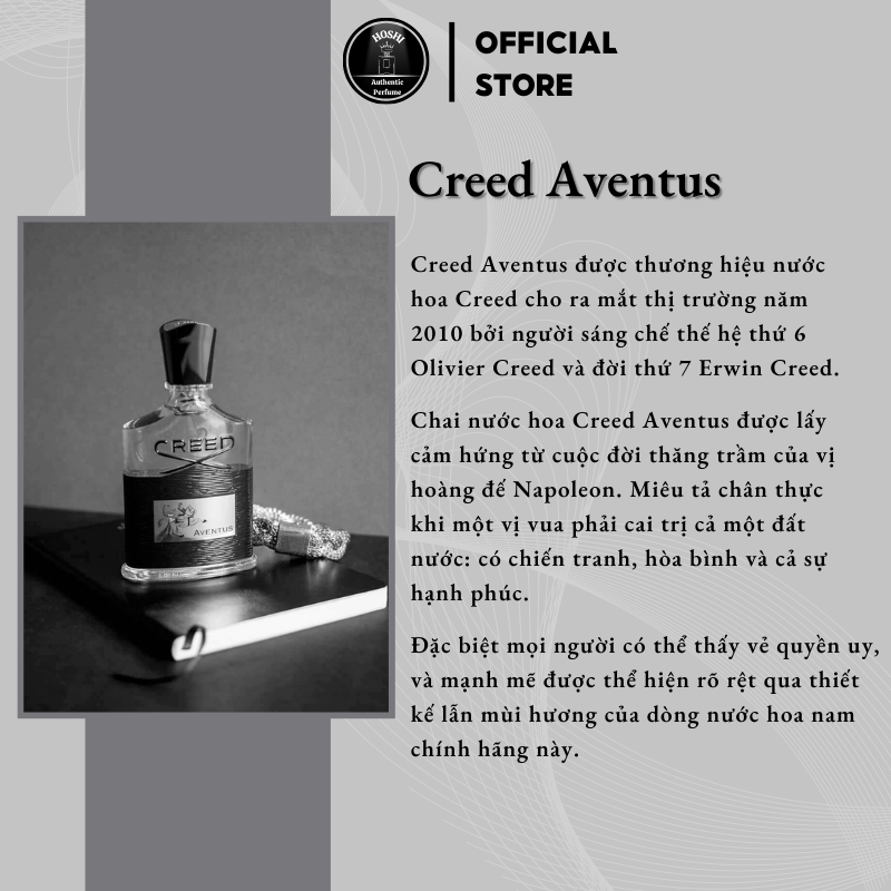 Nước Hoa Nam Creed Aventus EDP 10ml hương trái cây Chypre tinh dầu nước hoa nam mạnh mẽ sang trọng