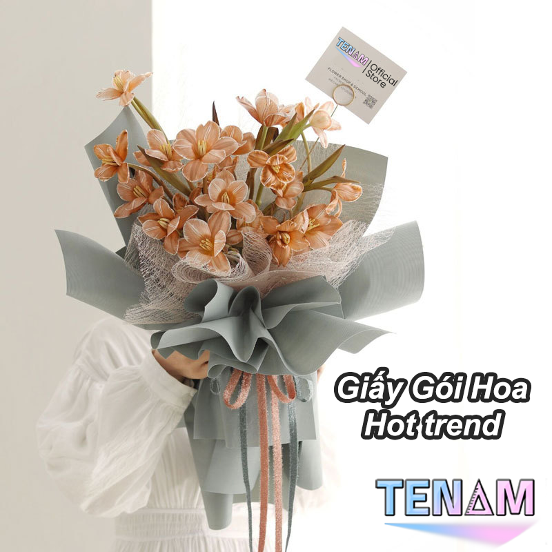 Giấy Mếch Xốp Hàn - Giấy Gói Hoa Gấm Hàn Cao Cấp - Loại Đẹp - Khổ 60x60 Lót Gói Hoa - Gói Quà Trang Trí Hot Trend