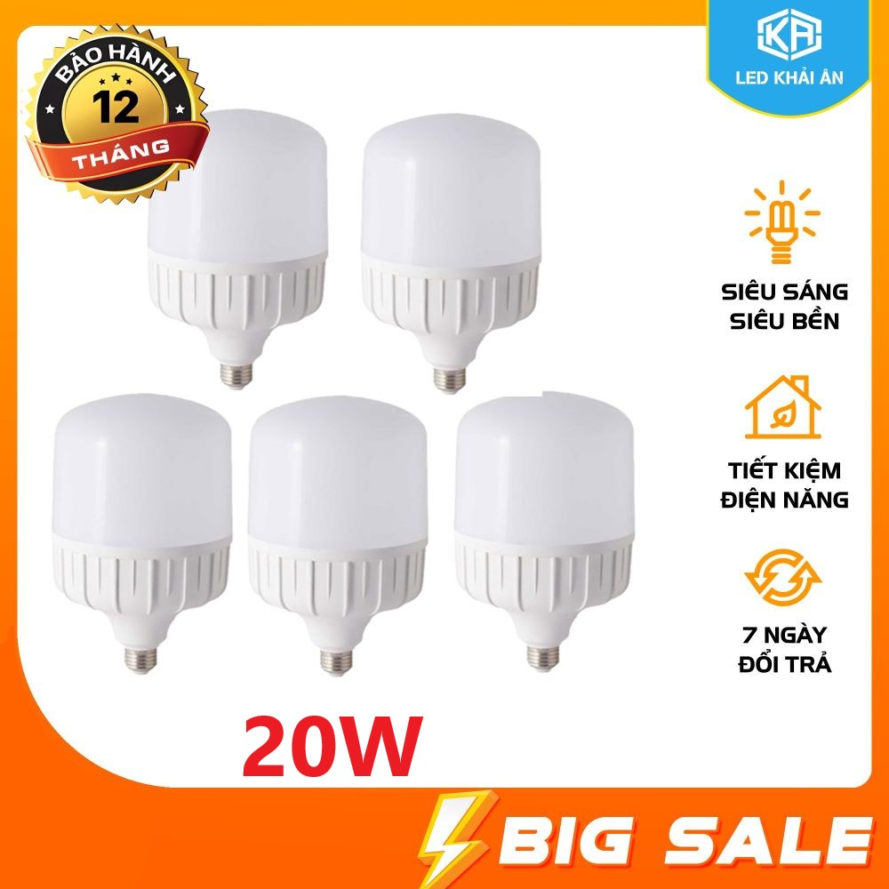 Bộ 5 bóng đèn Led 20W cao cấp