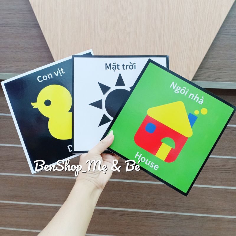 Trọn Bộ Tranh Thẻ Kích Thích Thị Giác Cho Trẻ Sơ Sinh 0-24 Tháng
