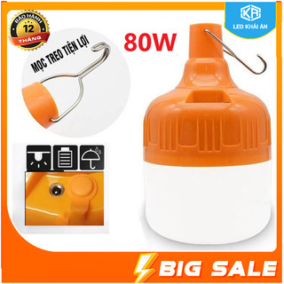 Bóng đèn LED sạc tích điện 80w 3 chế độ- bảo hành 06 tháng