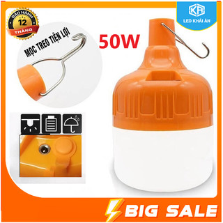 Bóng đèn LED sạc tích điện 50w 2 chế độ-Bảo hành 06 tháng