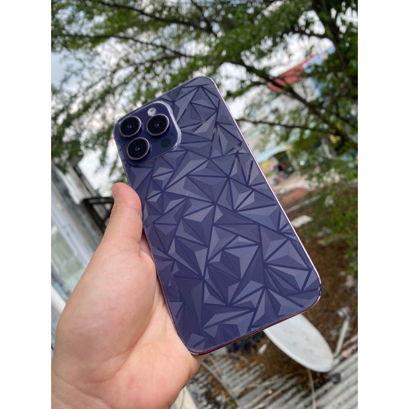 Dán PPF Hiệu ứng kim cương 4D cho máy Androi, Iphone 5/5s đến 14promax Dán full viền lưng.
