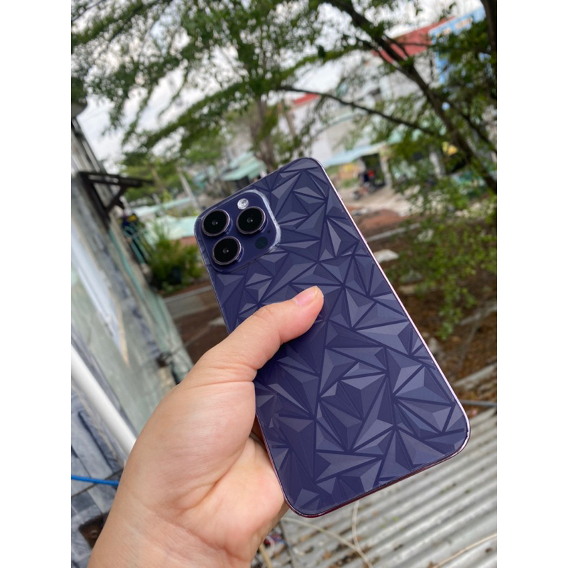 Dán PPF Hiệu ứng kim cương 4D cho máy Androi, Iphone 5/5s đến 14promax Dán full viền lưng.