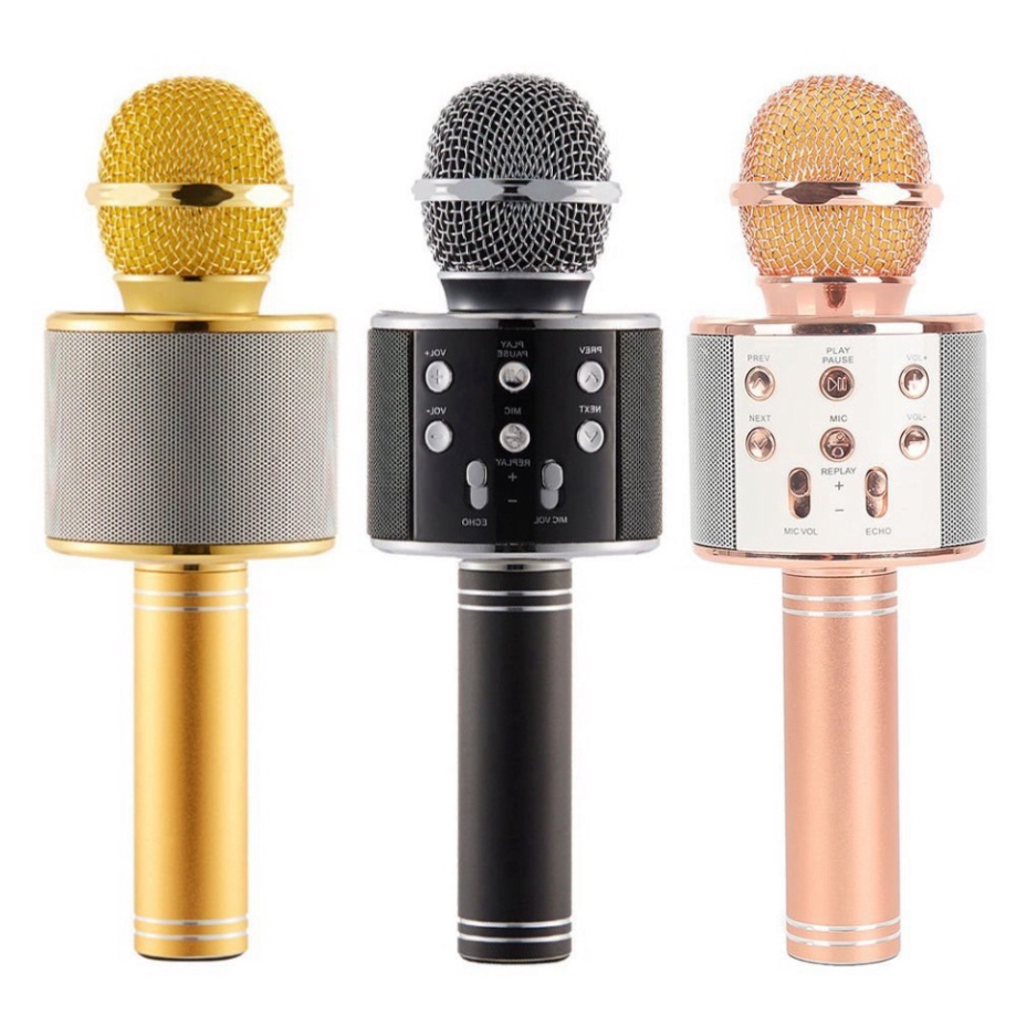Mic Hát Karaoke Cầm Tay Không Dây - Micro Karaoke Bluetooth Bảo Hành 12 Tháng