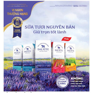 Sữa bịch Ít đường Dalatte 220ml (48b/thung)