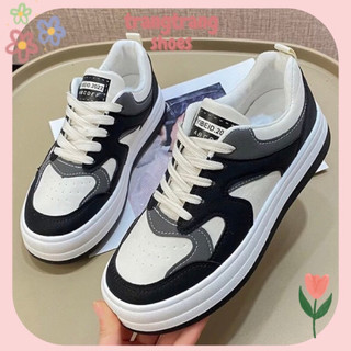 Giày bata sneaker nữ phối sọc Camo dáng basic đế cao hottrend phong cách năng động G44 - trangtrangshoes