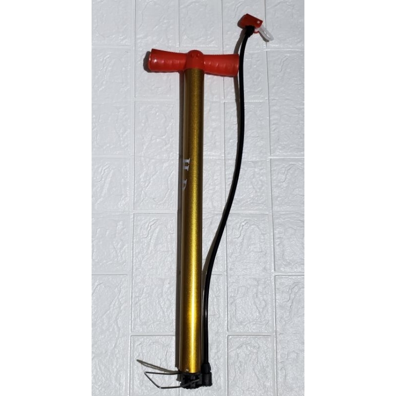 Bơm Tay Xe Đạp  -  Xe Máy Có Bình Hơi Trợ Lực Xám - Hàng Tốt Loại 1 Thân Thép - Siêu Bền