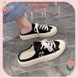 Giày Sục Bata Thể Thao Thêu chữ N đế bánh mì 3cm S04 - trangtrangshoes