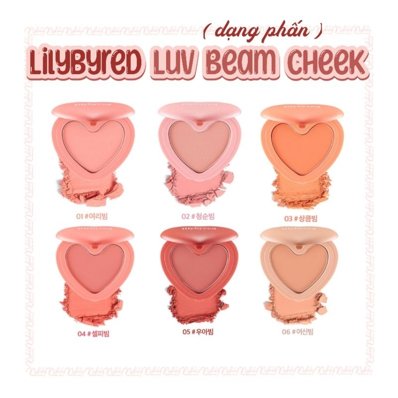 Má hồng Lilybyred Luv Beam CHEEK (DẠNG PHẤN)