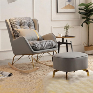 Ghế sofa thư giãn ,ghế bập bênh thoải mái nằm thư giãn đọc sách, tặng kèm ghế đôn gác chân hàng nhập khẩu