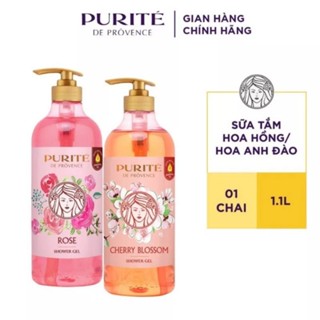 Sữa tắm Purite hương Anh Đào ,Hoa Hồng 1.1Lít
