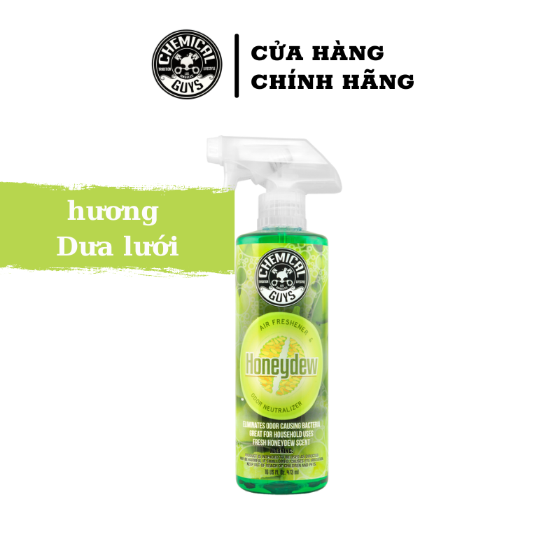 Chai xịt thơm hương dưa lưới mát dịu Chemical Guys Honeydew Scent Air Freshener.