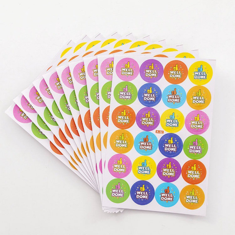 Sticker khen thưởng tiếng anh verry good, well done học sinh dán sổ