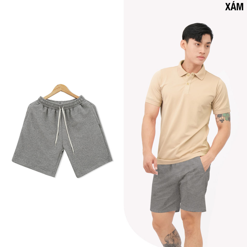 Quần Short Nỉ Basic Trẻ Trung Chất Nỉ Da Cá Cao Cấp Khô Thoáng, Thoải Mái