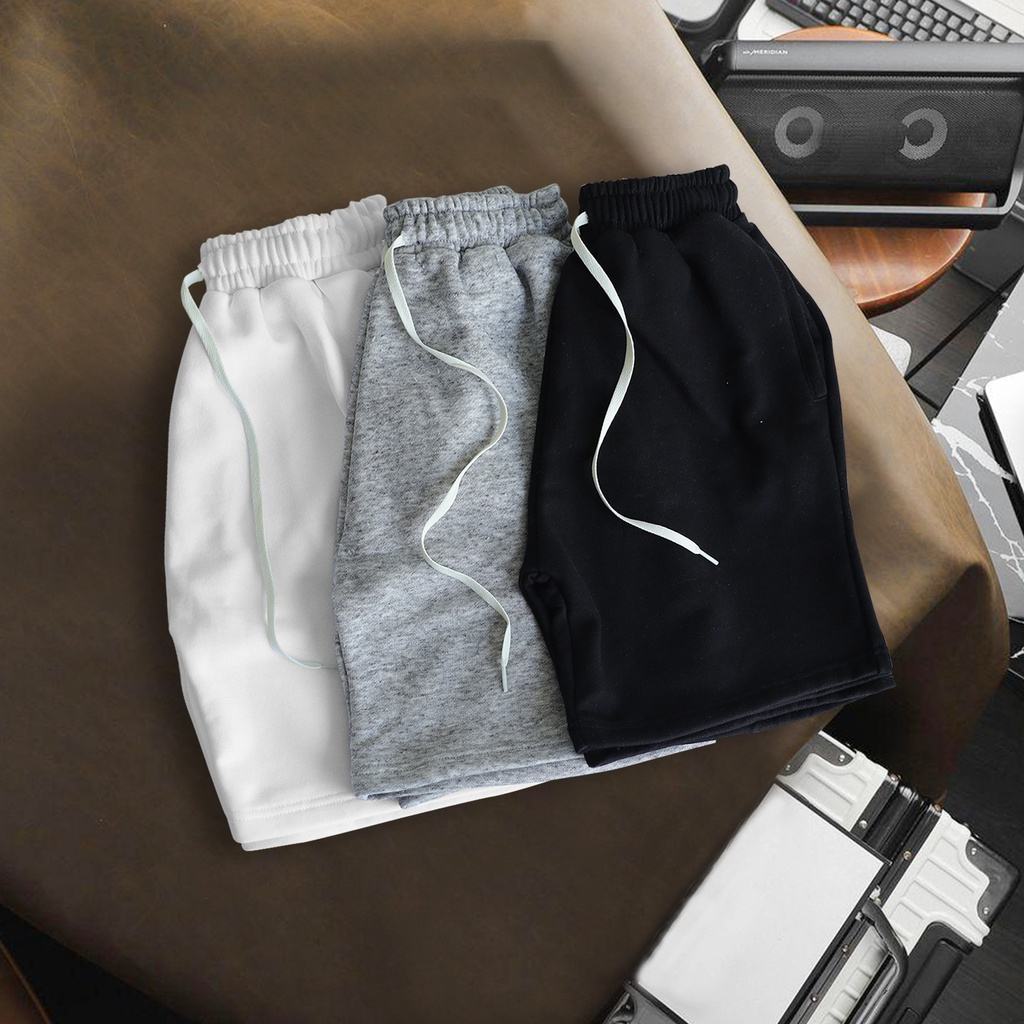 Quần Short Nỉ Basic Trẻ Trung Chất Nỉ Da Cá Cao Cấp Khô Thoáng, Thoải Mái