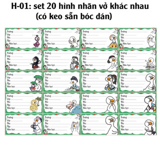 Nhãn vở Meme hình con vịt - Nhãn dán Meme hình con vịt