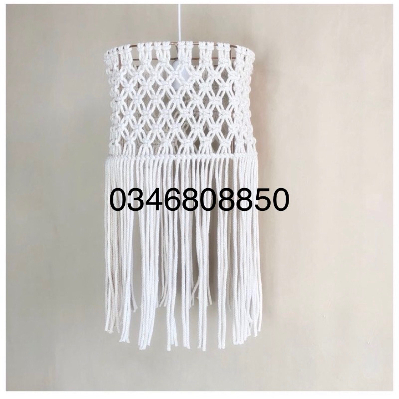 Chao đèn thả macrame