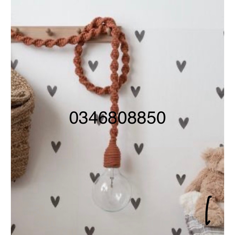 Chao đèn thả macrame