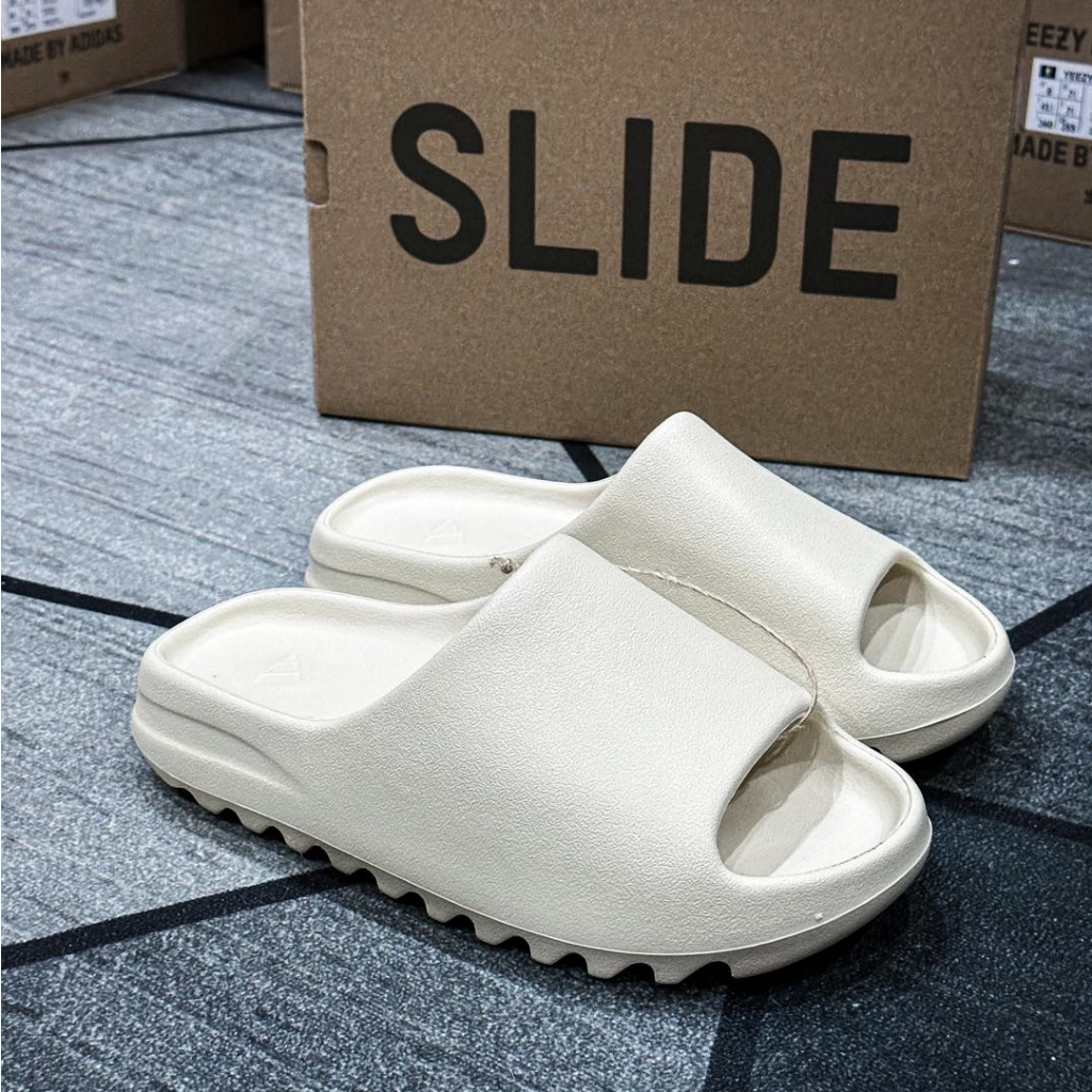 Dép quai ngang Yeezy Slide Vân Nhám chất liệu EVA, Dép bánh mì yz đế cao 5cm Siêu đẹp Full Box. | BigBuy360 - bigbuy360.vn