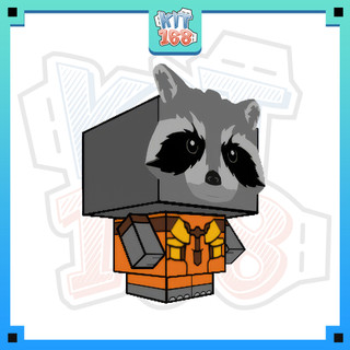 Mô hình giấy Anime Game Chibi Rocket Raccon - Guardians Of The Galaxy