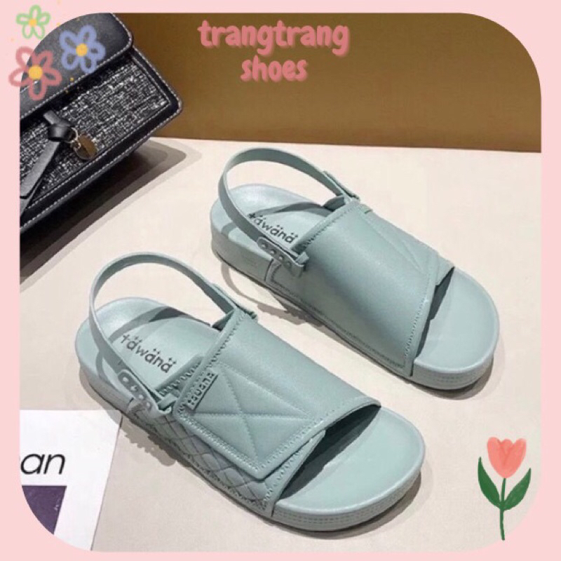 Giày sandal nữ quai ngang thời trang đế bệt đi học năng động SD05 - trangtrangshoes
