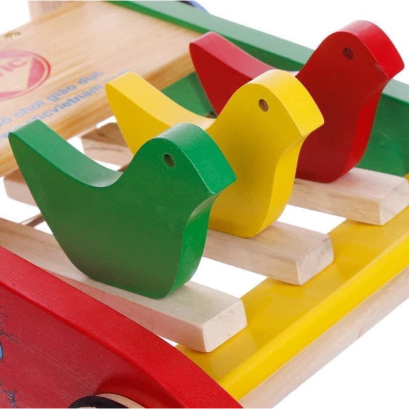 Xe tập đi gỗ hình con gà đáng yêu cho bé trai bé gái