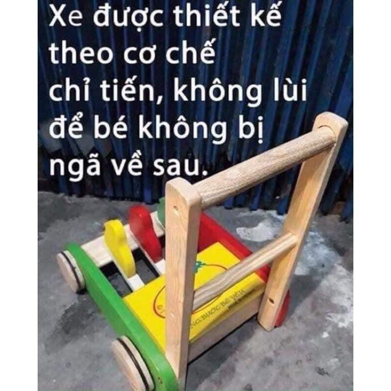 Xe tập đi gỗ hình con gà đáng yêu cho bé trai bé gái