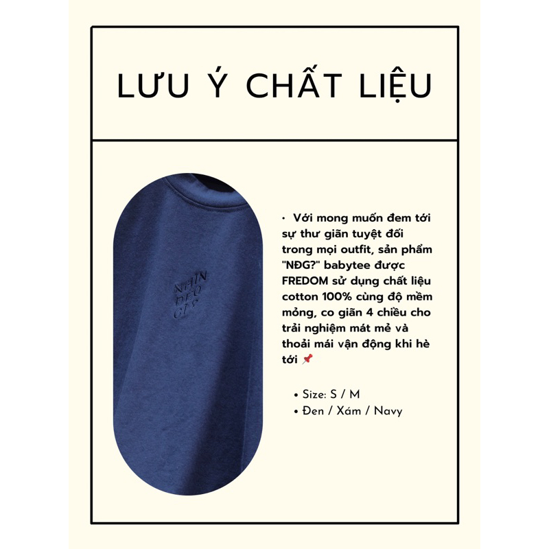 Áo thun baby tee "NĐG?" | SIÊU MÁT CHO MÙA HÈ ✌🏼