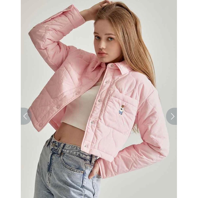 Áo khoác chần bông WHOAU crop top WHJJD1202F