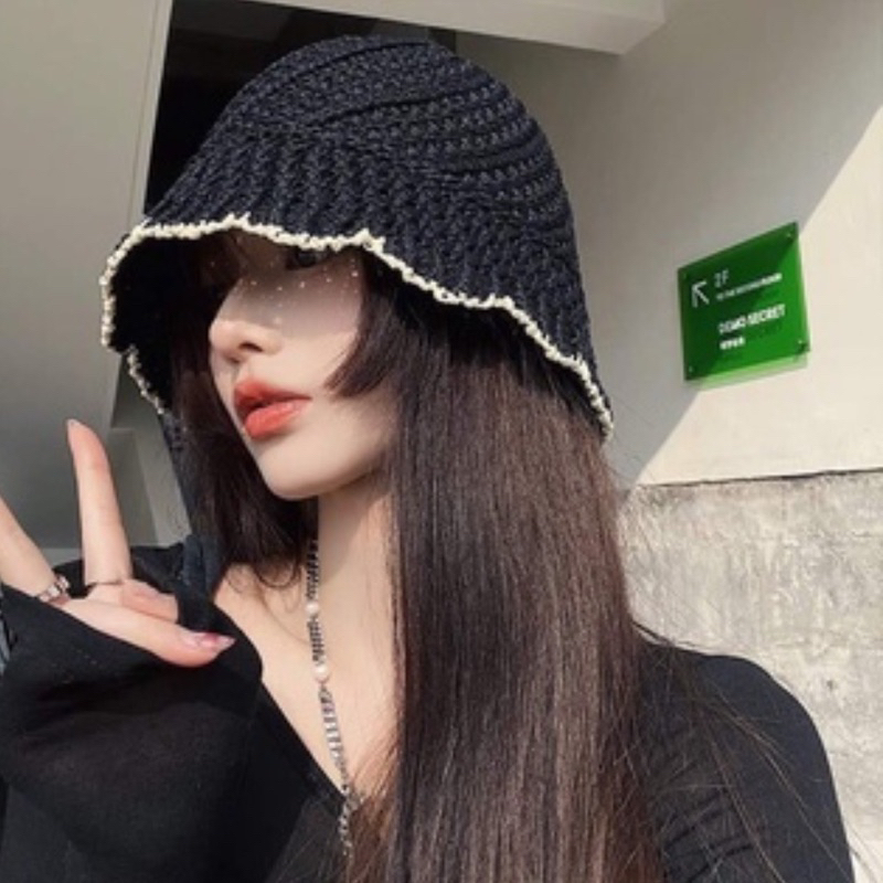 Mũ bucket nữ, nón bo cụp len mỏng hàng quảng châu cực hot