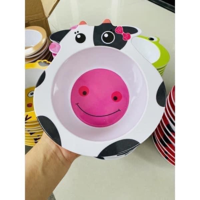 Bát ăn dặm sợi tre hình thú an toàn cho bé