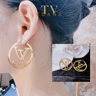 Bông tai LV hiệu cao cấp, khuyên tai thời trang cá tính