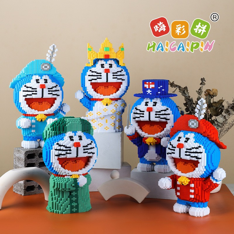 Đồ chơi xếp hình doremon 38cm cho bé đồ chơi trẻ em Doremon lắp ráp Nanoblock