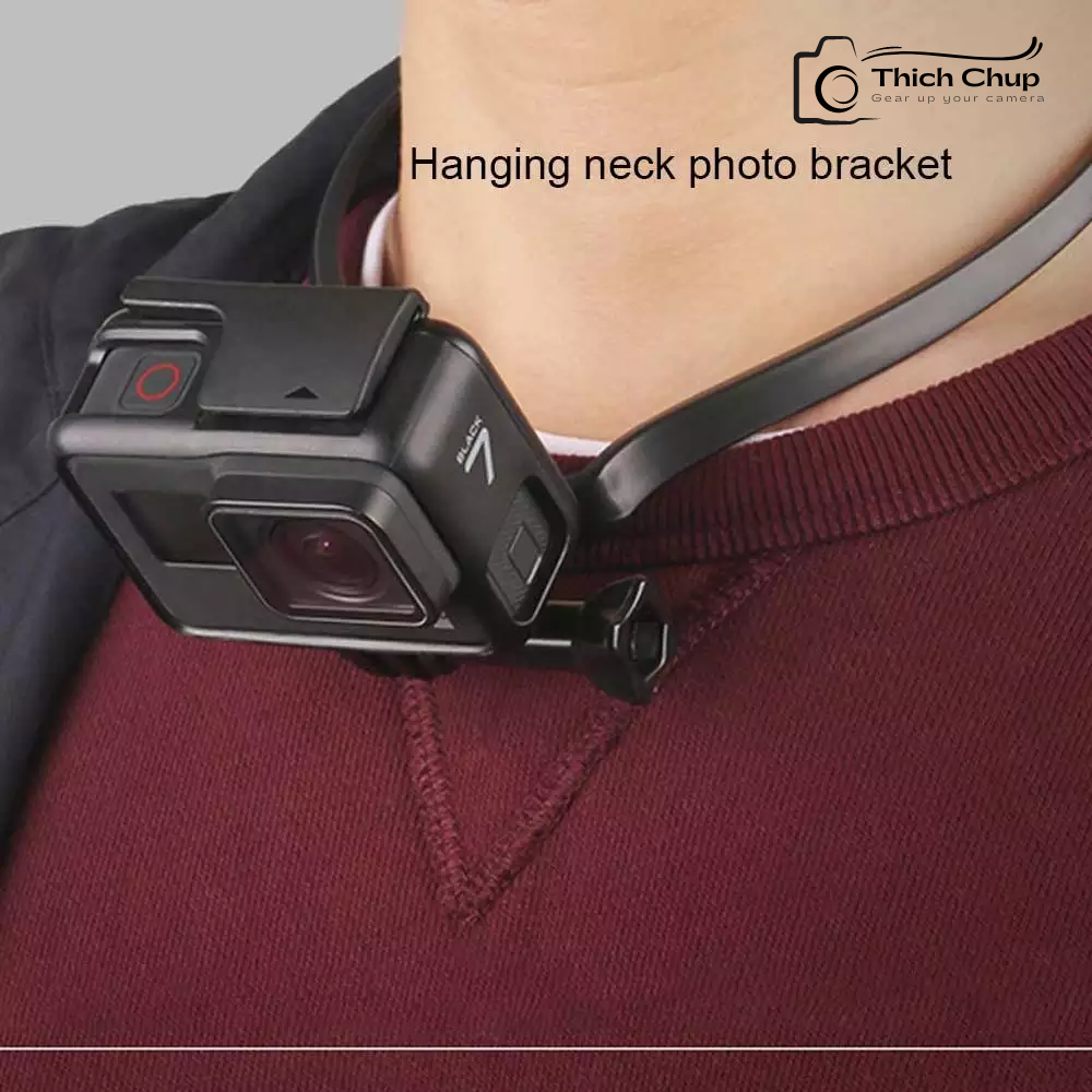 Vòng cổ gopro, vòng đeo cổ gắn gopro, điện thoại đi câu cá, đạp xe, nấu ăn, review sản phẩm, cho các góc quay pov | BigBuy360 - bigbuy360.vn