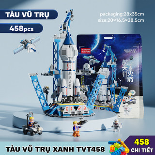 Bộ đồ chơi lắp ráp lego tàu vũ trụ không gian, lắp ráp trạm vũ trụ không gian kèm nhân vật phi hành gia