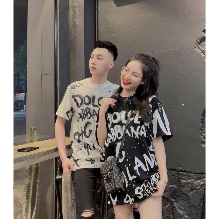 Áo thun Dolce Unisex nam nữ kiểu dáng Hàn Quốc trùm V3 chất cotton CVC Tshirt local brand