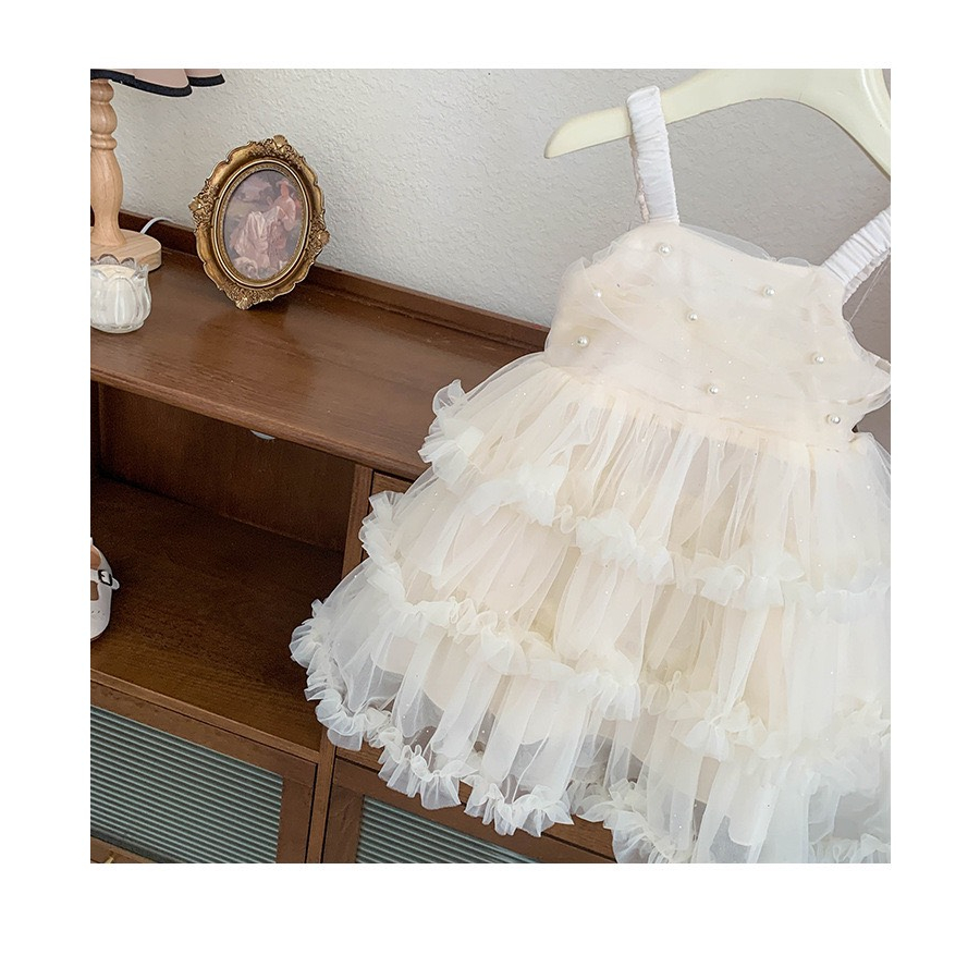 Váy Voan Tầng Đính Hạt Hàng QC Cao Cấp Bé Gái