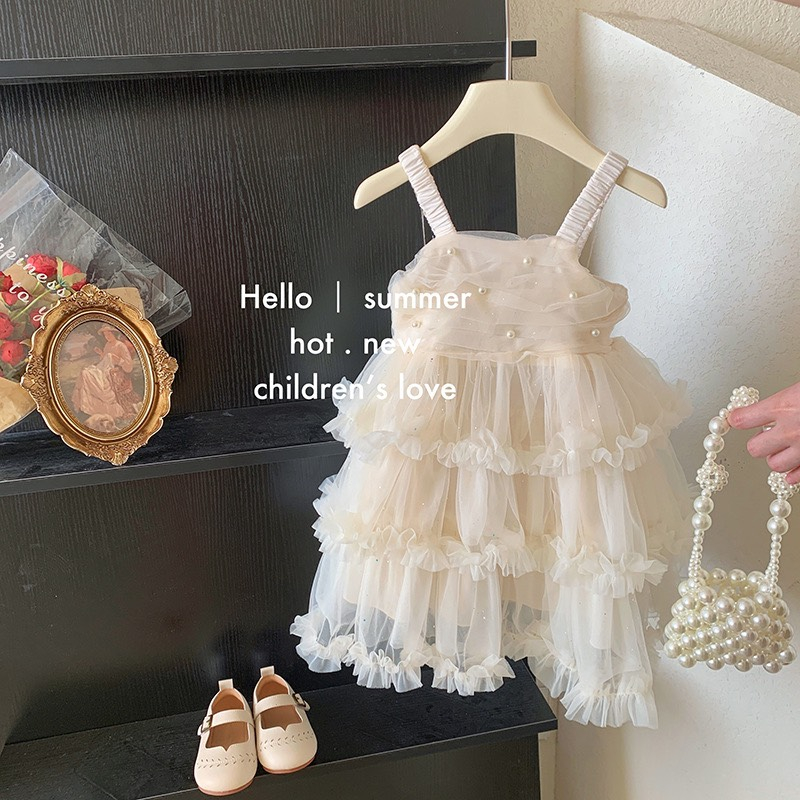 Váy Voan Tầng Đính Hạt Hàng QC Cao Cấp Bé Gái