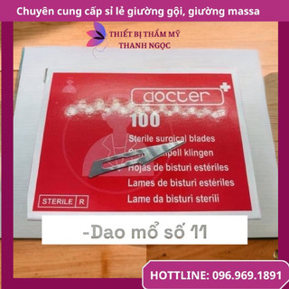 Hộp 100 lưỡi dao mổ số 11 - Dao nặn mụn y tế