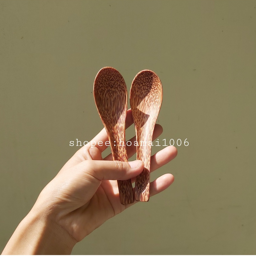 Muỗng ăn cơm gỗ dừa 15cm, muỗng múc canh, ăn súp