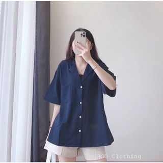|🚛FREESHIP| ÁO SƠMI CỔ VEST TRƠN BASIC 4 Màu chất đũi mát (Ảnh thật / Video)